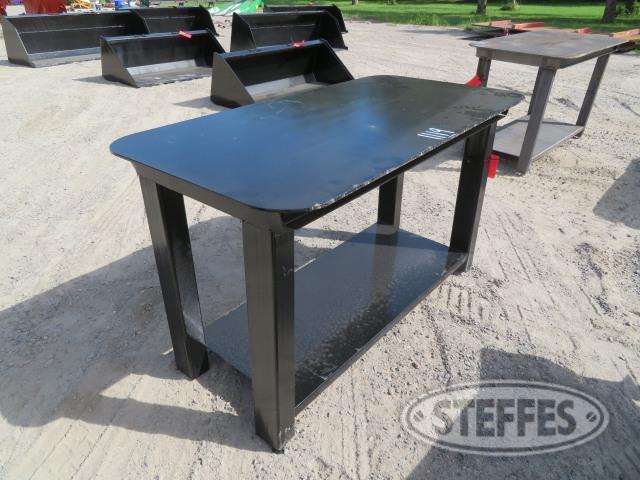 Welding table, 30"x57", w/shelf
